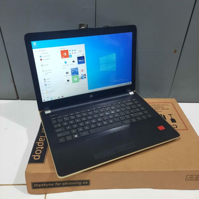 Laptop HP 14-bw505AU Amd A9-9420 Ram 8GB/HDD 500GB Amd Radeon R5 Graphic Windows 10 siap pakai