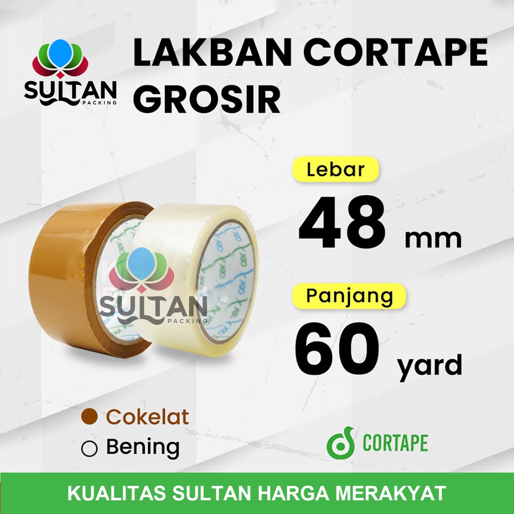 

Lakban Cortape Ukuran 48 mm x 60 yard (Cor-X) Satuan Spek Daimaru