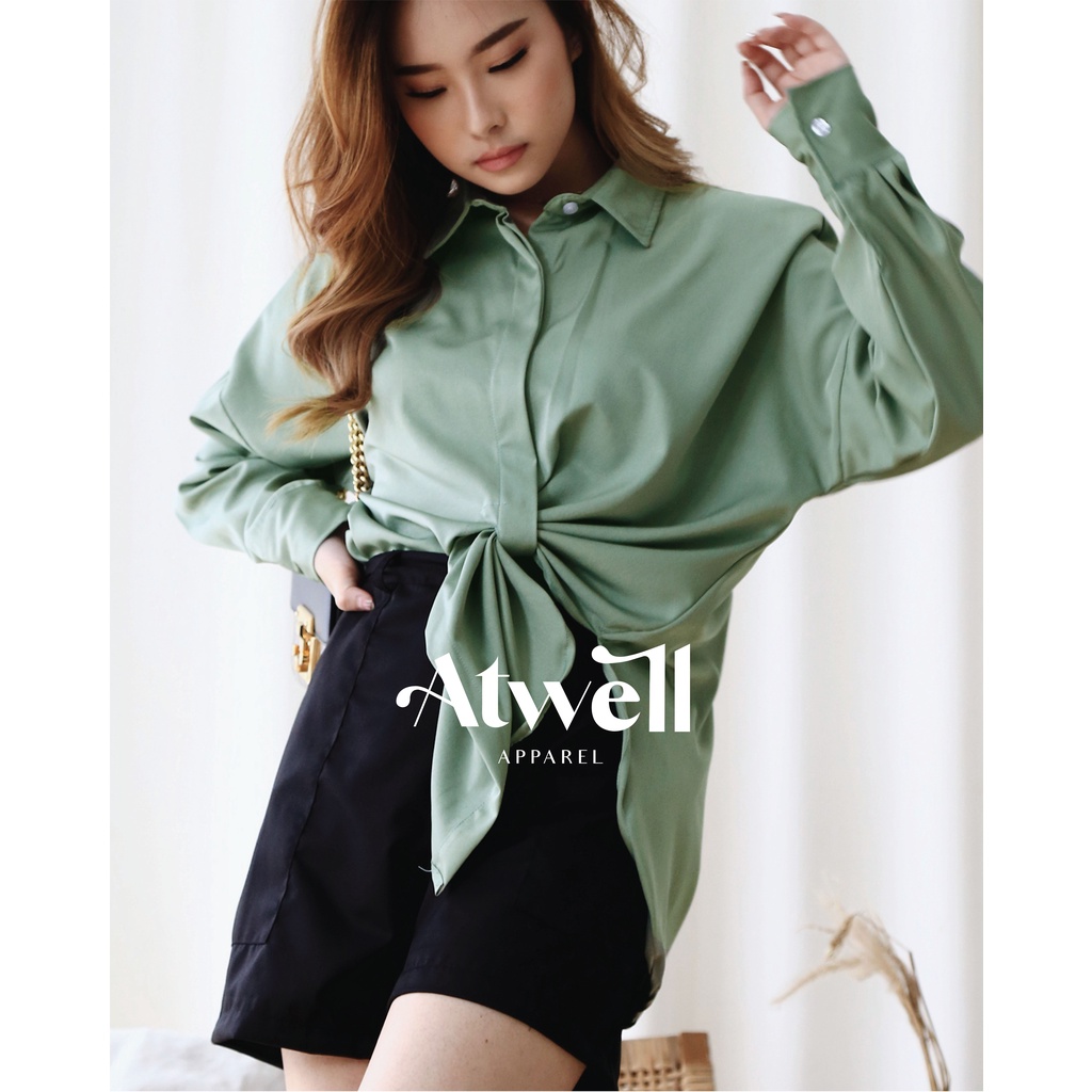 Annika Shirt - Kemeja Wanita Lilit / Kemeja Tangan Panjang Wanita / Baju Kantor Wanita