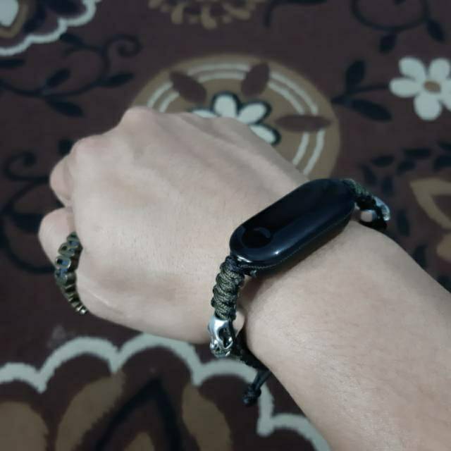 Jual STRAP MIBAND CUSTOM / STRAP MIBAND 3 4 5 6 CUSTOM / TALI JAM MIBAND 3  4 5 6 Bahan Paracord Indonesia|Shopee Indonesia