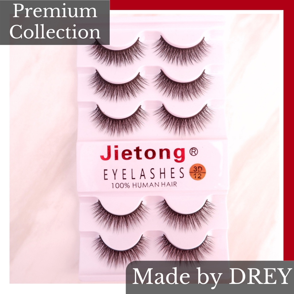Bulu mata palsu 3D set premium quality jietong 12 bisa COD / lashes import artisan premium
