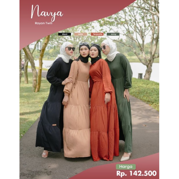 PRE ORDER NAVYA DRESS by Ghiina Fashion - Matterial Rayon Twill