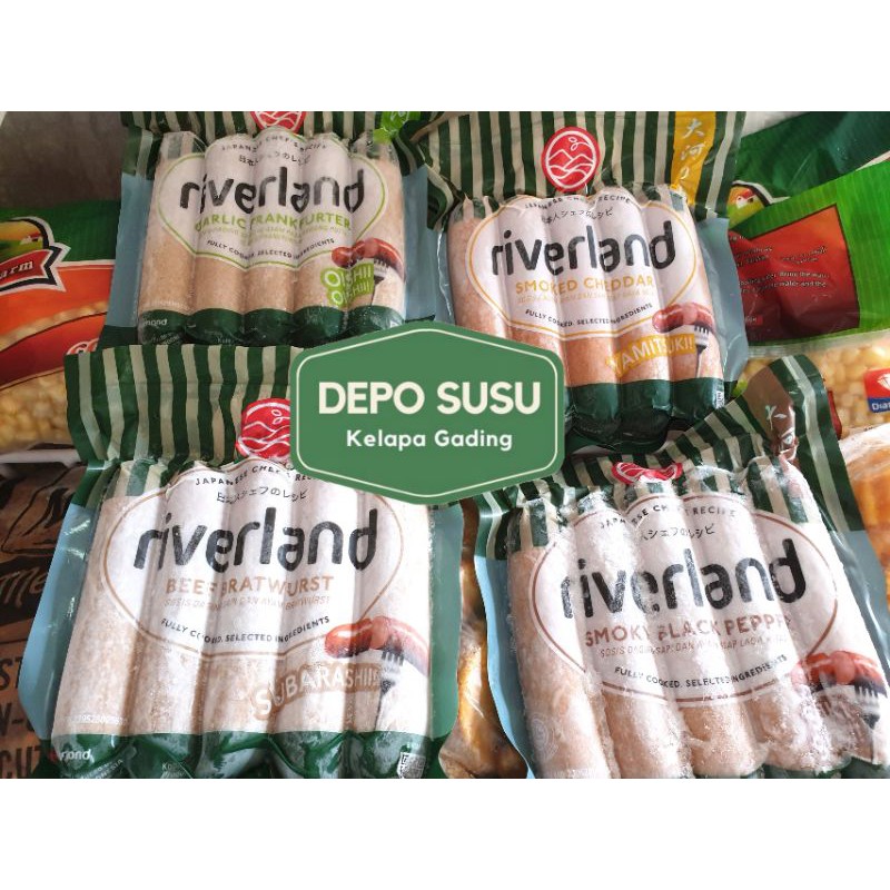 Riverland Sausage 360gr ichimi Bratwurst Cheddar Black Pepper Sosis