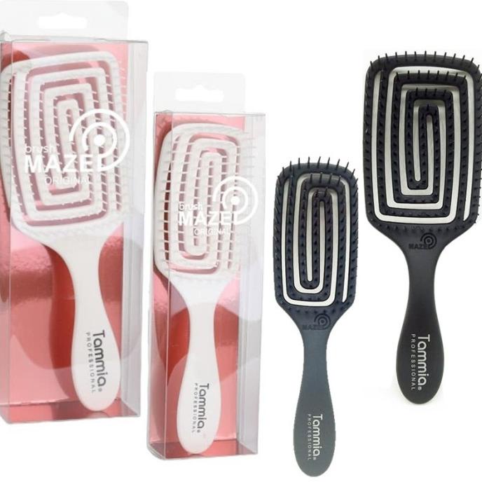 Tammia x Maze Hair Brush Sikat Sisir Rambut Paddle Wonder Flex White B BERKAH