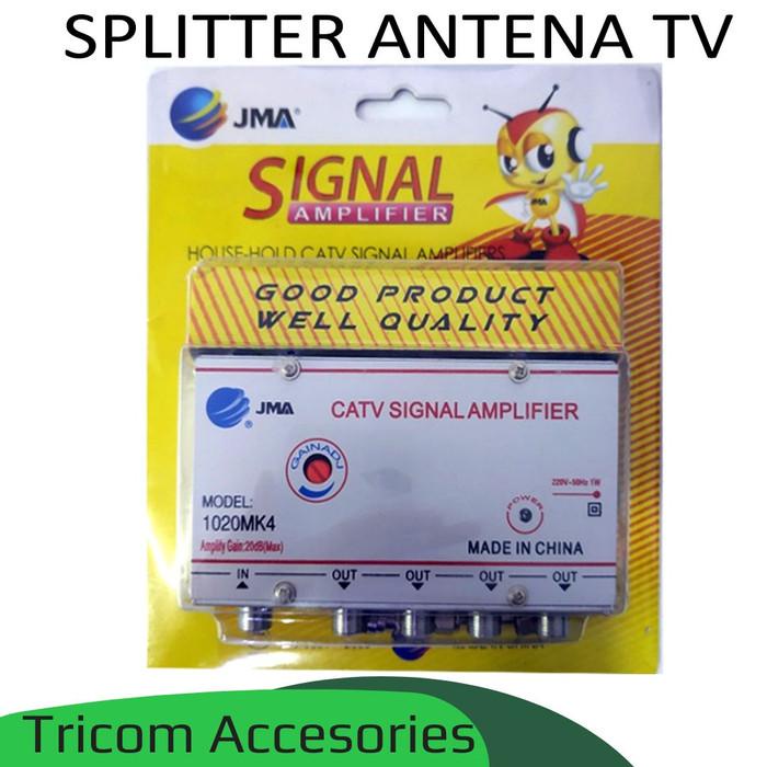 Signal Splitter Antena Tv 4 Cabang - Antena Paralel Catv Signal Amplifier