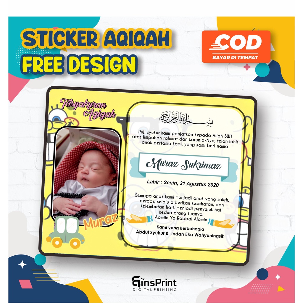 

Stiker Aqiqah FREE Design - A02