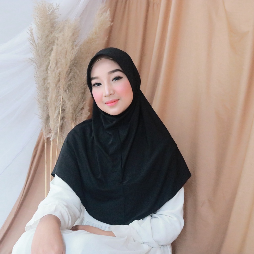 Jilbab Bergo Hamidah Jersey Premium I Jilbab Instan Sport Olahraga Shamira