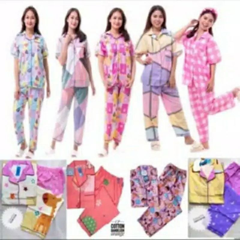 PIYAMA BAJU TIDUR CP KATUN EROPA LD 105