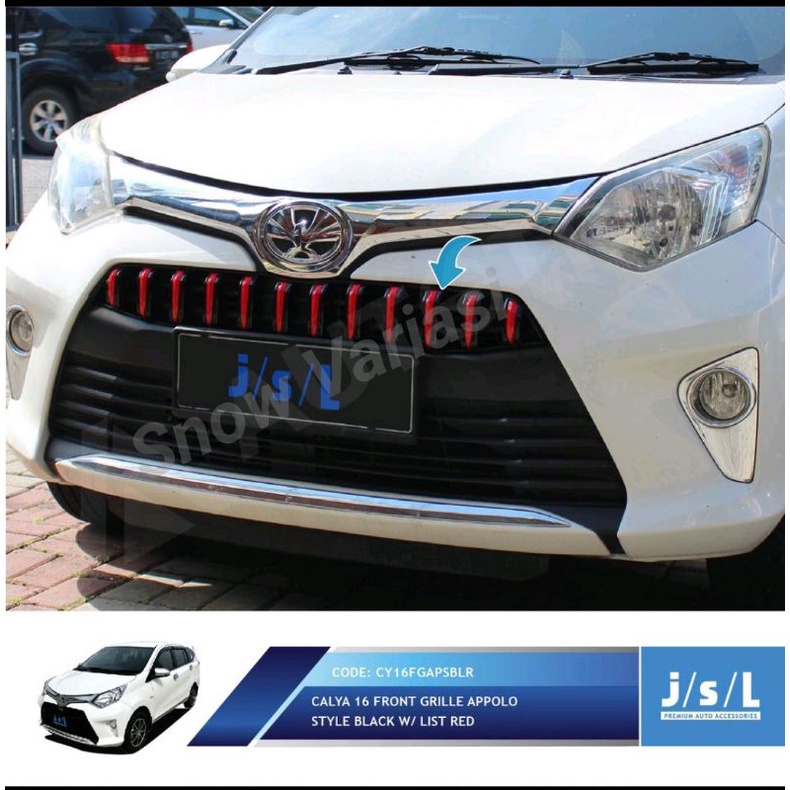 JSL Appolo Grill Depan Calya Front Grille Black Red