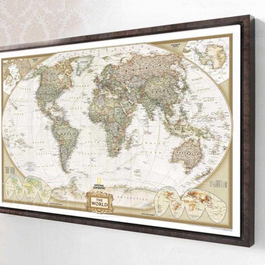 

[MuX ㊍] LPKSTORE Poster Peta Dunia Large Vintage World Map 104 x 69 cm - N401 /Segera.beli!