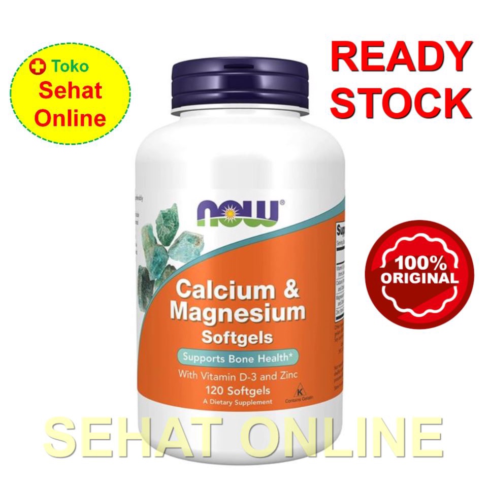 Now Foods Calcium &amp; Magnesium with Vitamin D3 and Zinc 120 Softgels