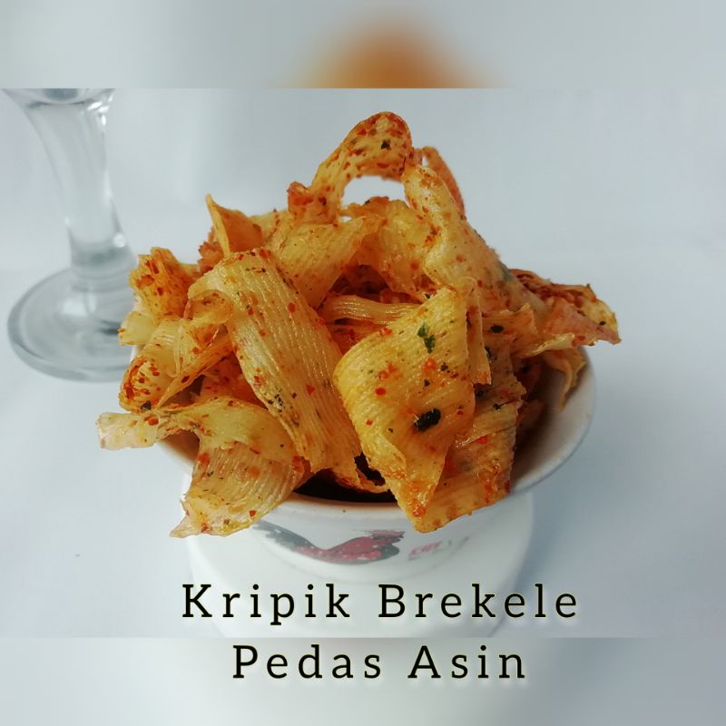 

kripik brekele khas kebumen/kripik brekele/kripik brekele pedes asin/kripik brekele original/kripik/cemilan/makanan ringan/kripik singkong