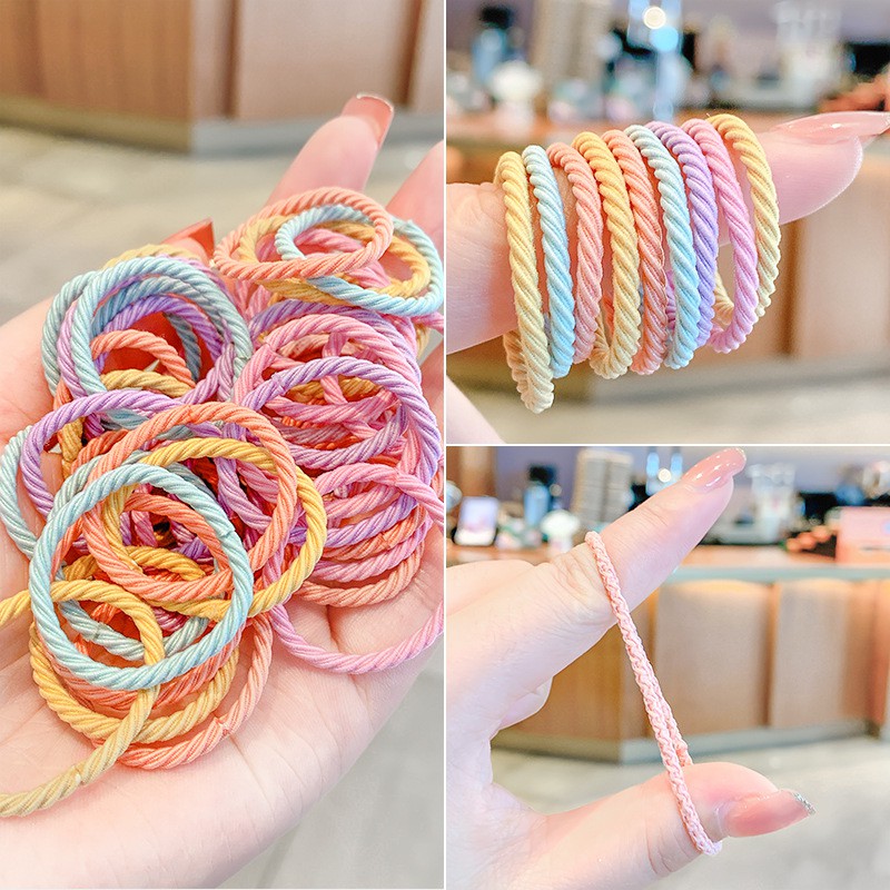 Set ikat Rambut Spiral Hair Circle Wanita Anak &amp; Dewasa exKCR31 Bisa COD