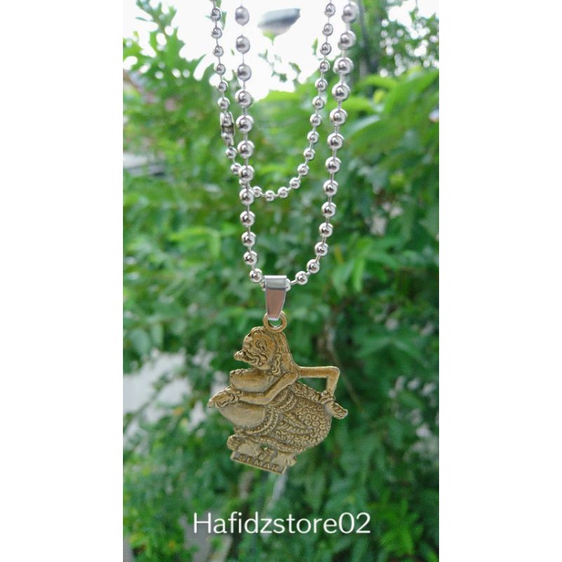 kalung Rantai stainless plus Bandul wayang semar