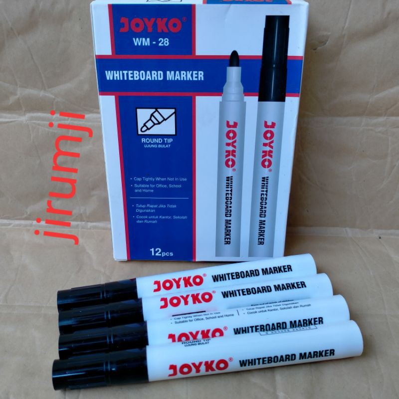 

1 PCS SPIDOL HITAM WHITEBOARD MARKER DAN PERMANENT JOYKO WM-28