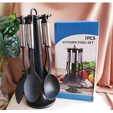 SUTIL SET GANTUNG / SPATULA KITCHEN TOOL 7 PCS - SODET WARNA - TOKO HAF STORE