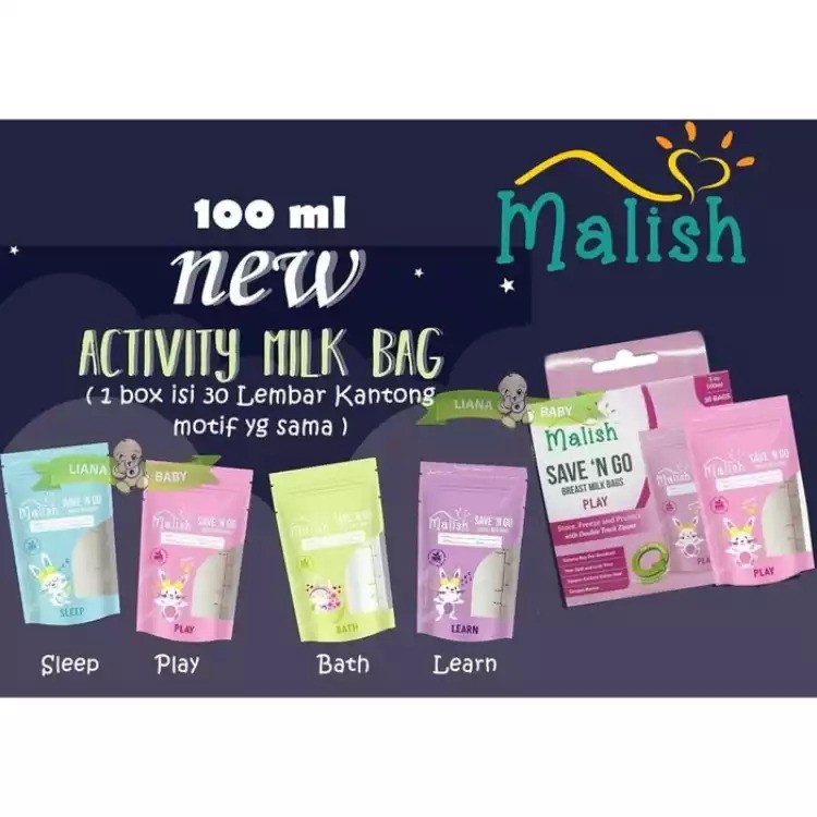 MALISH BREAST MILK BAG ISI 30 100ml/ KANTONG ASI / KANTONG SUSU