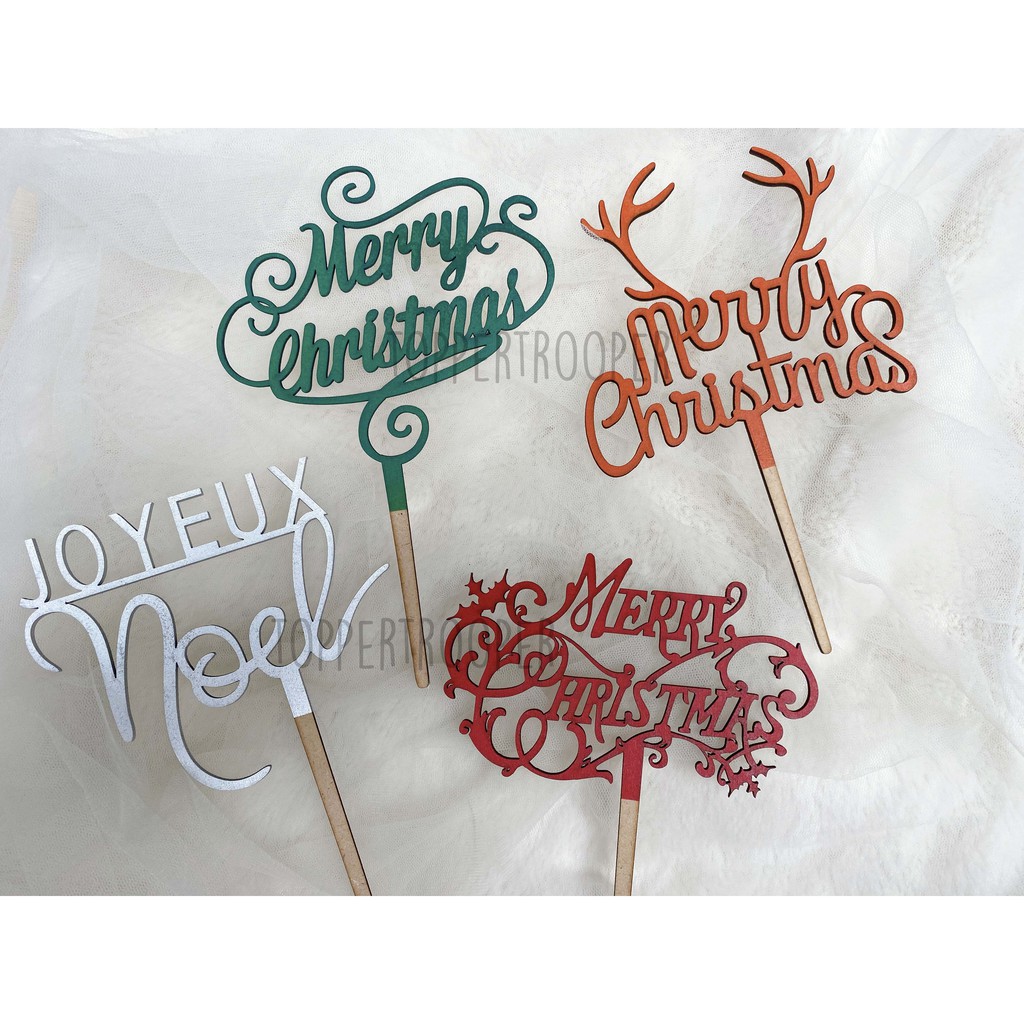 Cake Topper/ Topper Kue / Hiasan kue Natal - Christmas