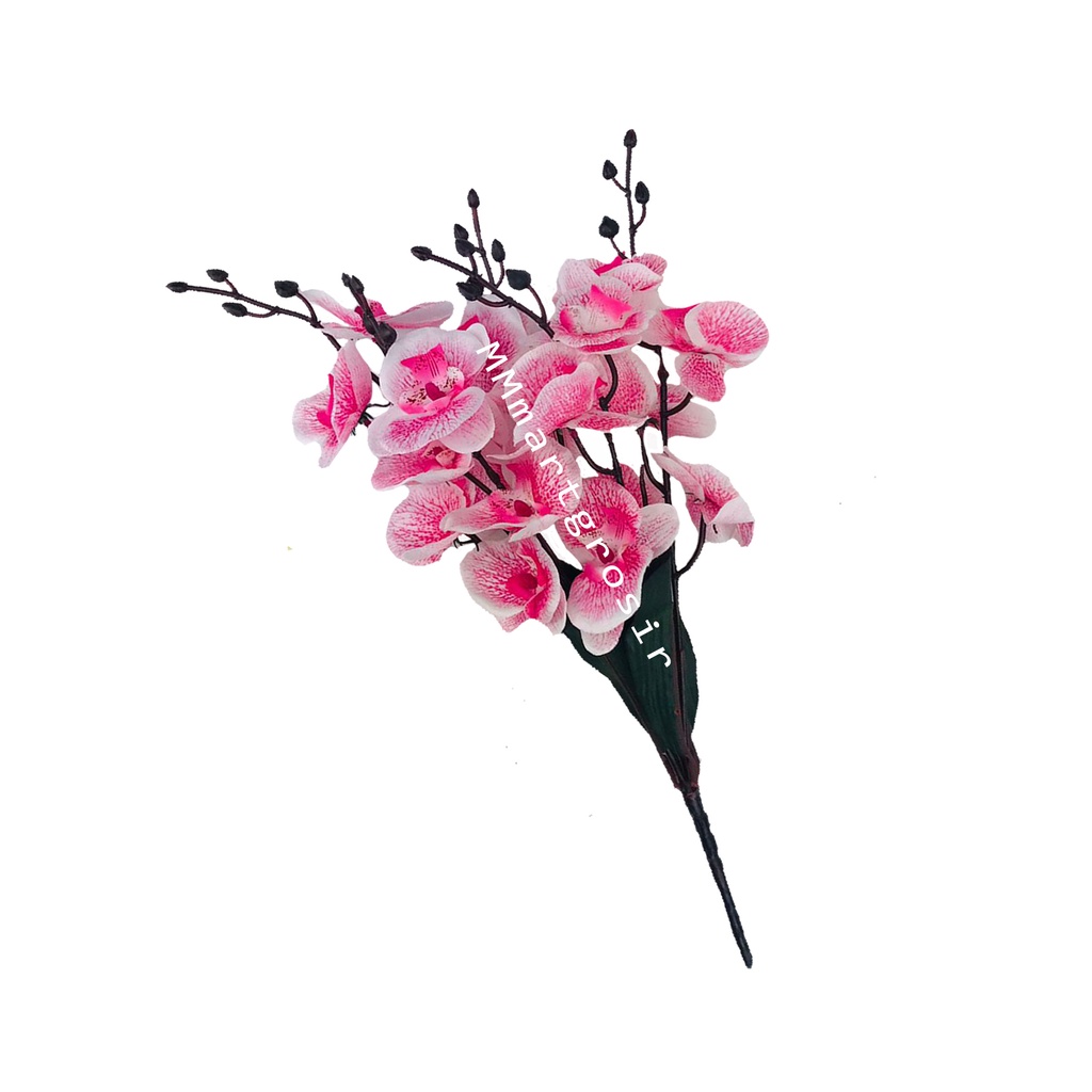 Bunga anggrek / anggrek kain / bunga artificial / bunga hias/ Warna pink