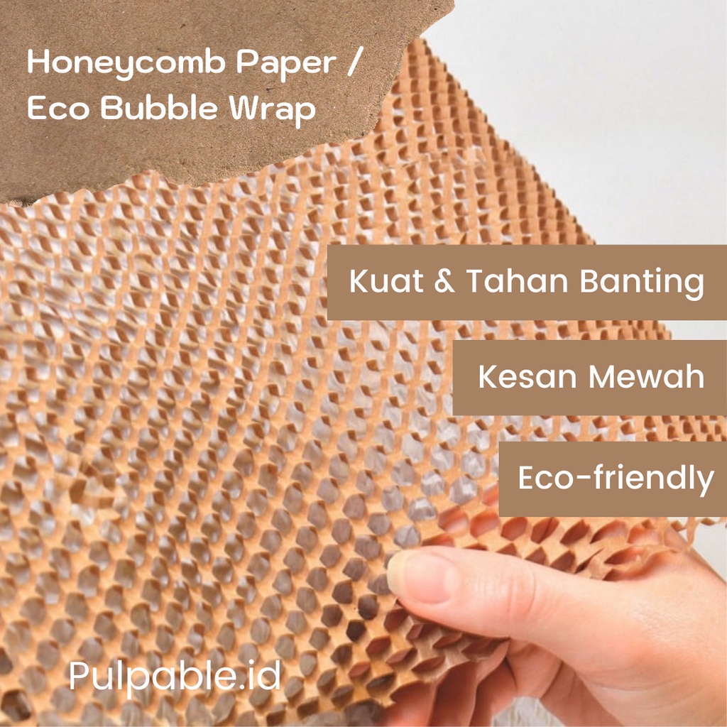 

tAe Pulpable Honeycomb Paper Wrap 50M - Eco Friendly Packaging Bubble Wrap 50 meter