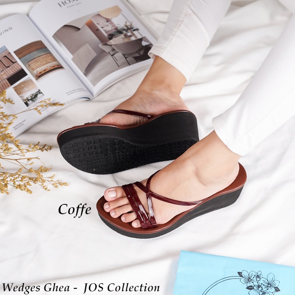 Sandal Wedges Wanita Hak Tinggi 7 cm - Ghea by JOS Collection