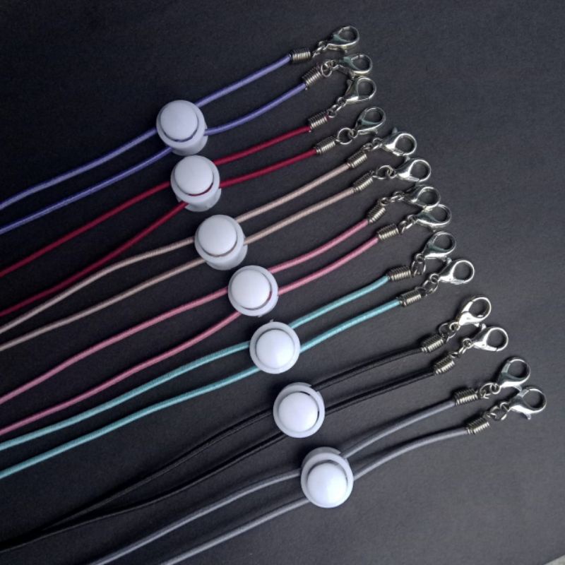 Kalung Strap Masker Hijab | Konektor Masker 2in1 | Tali Masker | Pengait Masker Tali Karet Elastis P