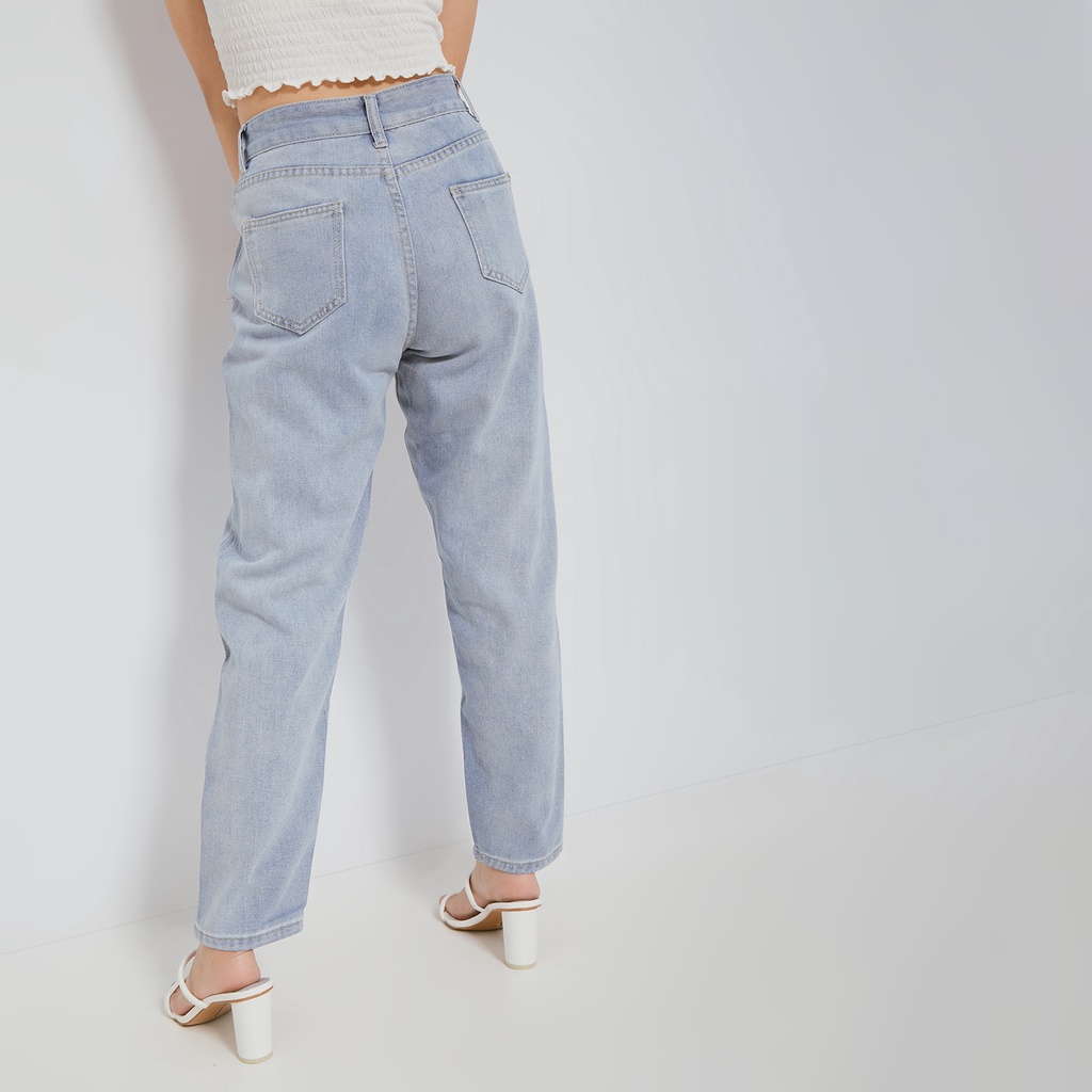 VIERLIN - Jeans 7293 - BASIC HIGHWAIST BOYFRIEND JEANS