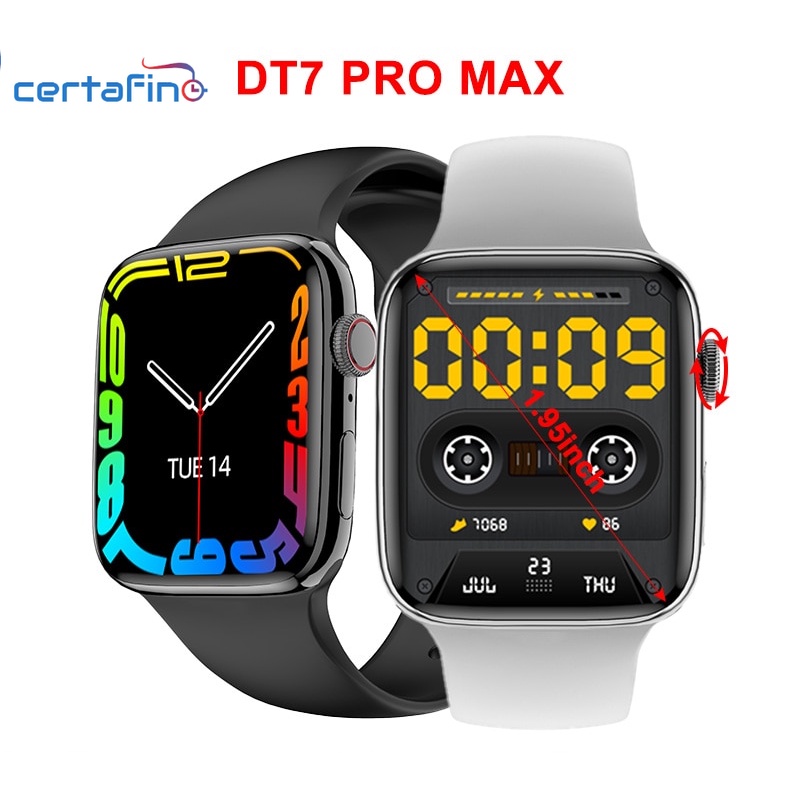 DTNO1.7 DT7 PRO MAX Smart Watch Bluetooth Call 1.95 Inch HD Infinite Screen Heart Rate Monitor GPS