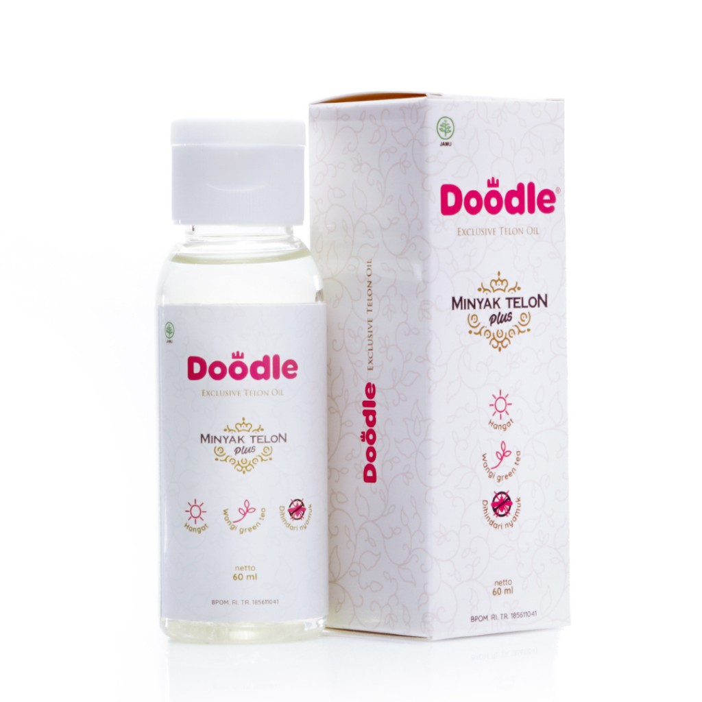 Minyak Telon DOODLE 60ML 100ML ( wangi GREEN TEA ) untuk Bayi dan Anak