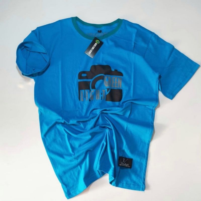  Baju  Kaos  Green Light  Blue Shopee Indonesia