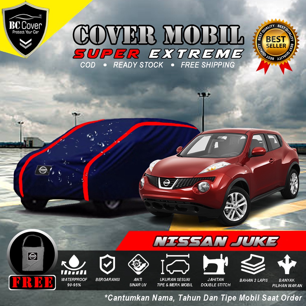 Body Cover Mobil Nissan Juke Outdoor Waterproof / Sarung Mobil Juke Waterproof / Selimut Tutup Penutup Mantol Kerudung Mantel Mobil Nissan Juke Waterproof Outdoor Anti Air