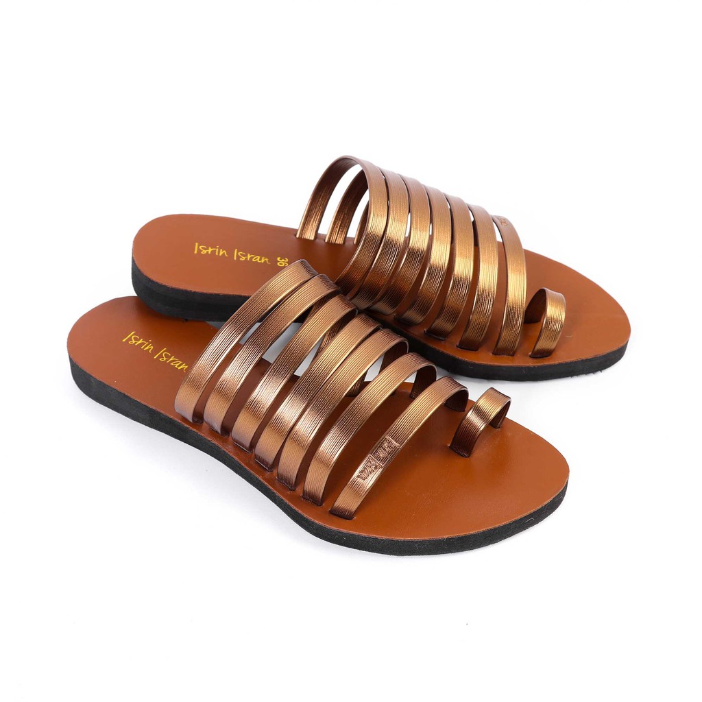 ( GLADY ) Sandal Tali Wanita Teplek Nyaman ISRIN ISRAN-Coklat