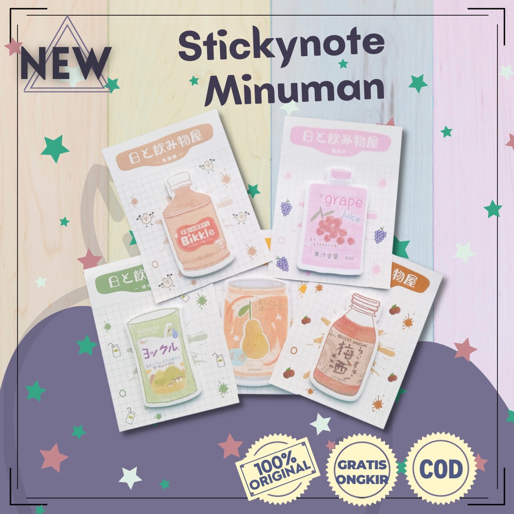 

Kertas Aesthetic Warna Pastel Kertas Tempel Buku Jurnal Bentuk Minuman