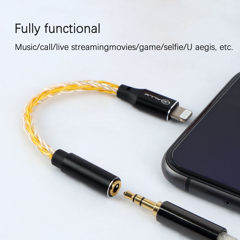 JCALLY JM08L Kabel Audio Iphone CONVERTER + DAC Lightning to Jack 3.5mm MFi Lightning Audio Converter Adapter 3,5mm Jack