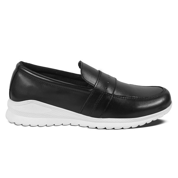 Sepatu Slip On Wanita V 7491 Brand Varka Sepatu Casual Kekinian untuk Kuliah Kerja Hangout Trendi Berkualitas - Hitam