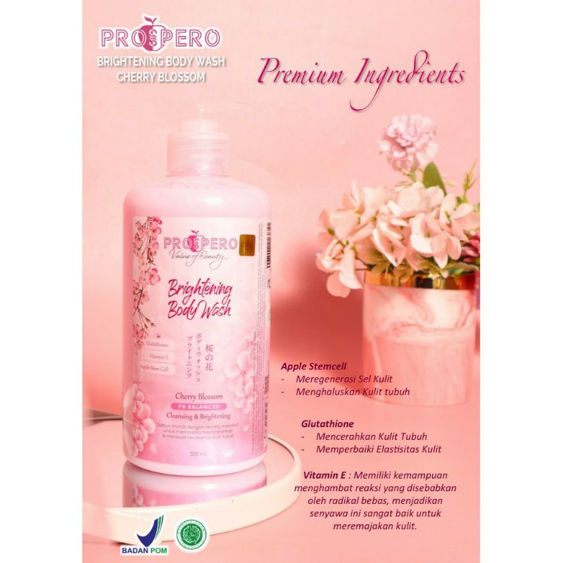 PROSPERO BODY WASH / PROSPERO SABUN MANDI PENCERAH KULIT / PROSPERO BRIGHTENING BODY WASH