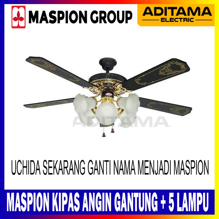 MASPION KIPAS ANGIN PLAFON GANTUNG 52inch 5 LAMPU MCF-52 MCF52