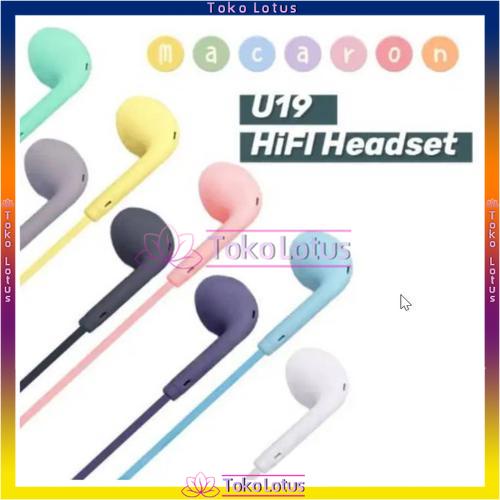 Stereo Extra Bass earphone Headset U19 Music Angel Macaron Earphone Handsfree Termurah Berkualitas Murah 𝐁𝐄𝐑𝐊𝐔𝐀𝐋𝐈𝐓𝐀𝐒 !!!