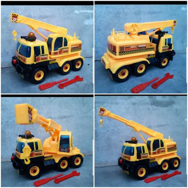 Mainan Mobil Truck Crane Jumbo - Mainan Mobil Truck Crane Ukuran Besar