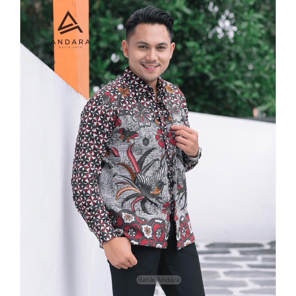 Kemeja Batik Pria Lengan Panjang Premium Jumbo Regular  Fit Modern Best Seller Dhani