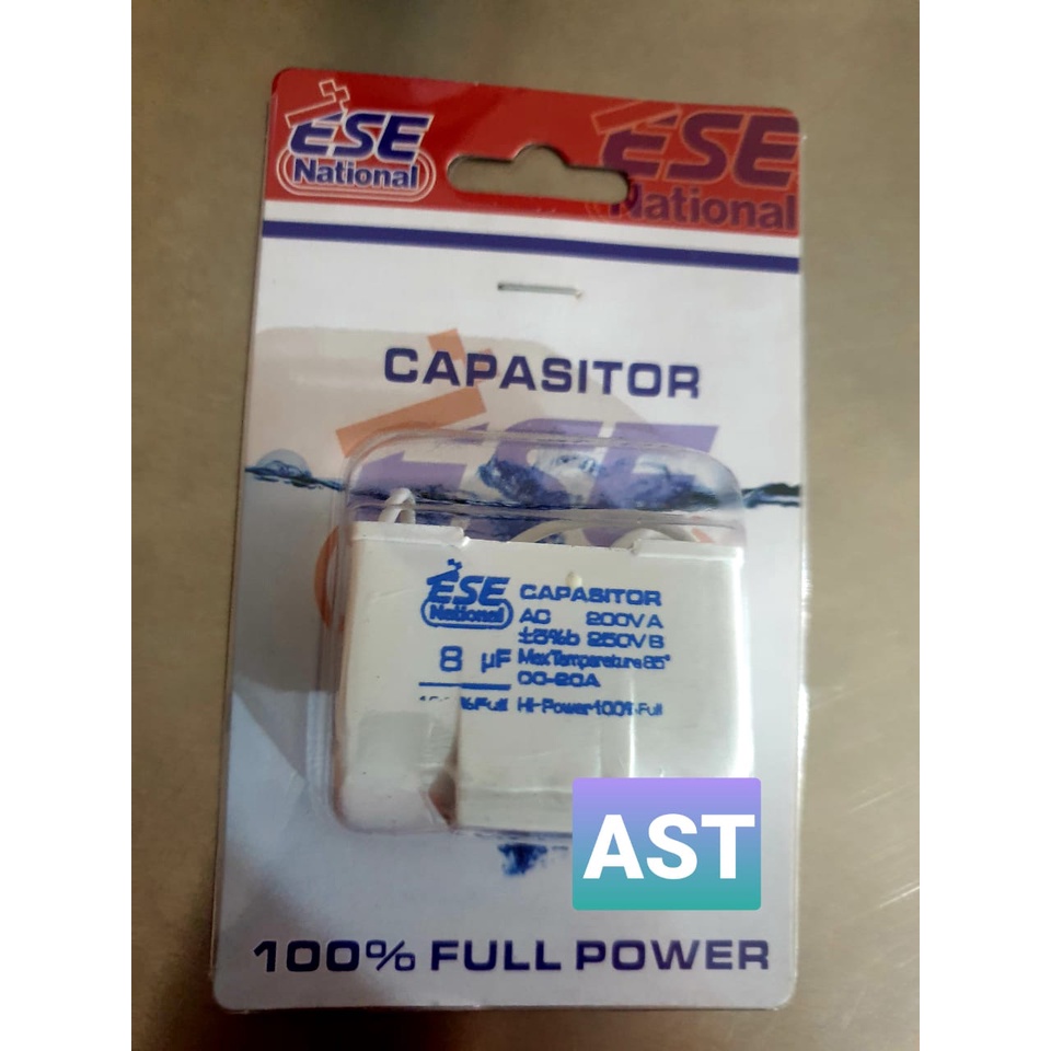 KAPASITOR KOTAK KABEL 8 UF - BLISTER - CAPAISTOR / ESE NATIONAL