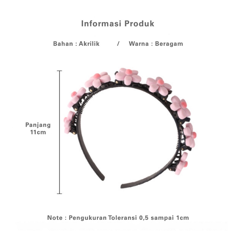 BANDO ANAK KOREA MOTIF DESAIN LUCU HAIRBAND BANDANA ANAK BAHAN PLASTIK AK32