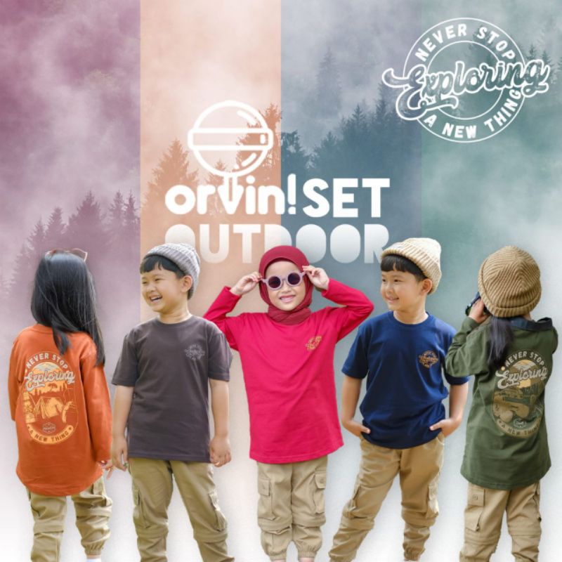 Afsheenastore Set Outdoor T shirt Jogger Pants Orvin Set 4-12T