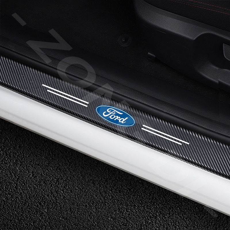 Stiker Strip Pelindung Pintu Mobil Bahan Carbon Fiber Untuk Ford Fiesta Ranger Ecosport Focus Everest