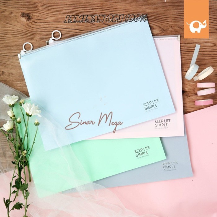 

Bagus Keep Life Simple Zipper File Folder A4 / Map Dokumen Plastik Hot Sale