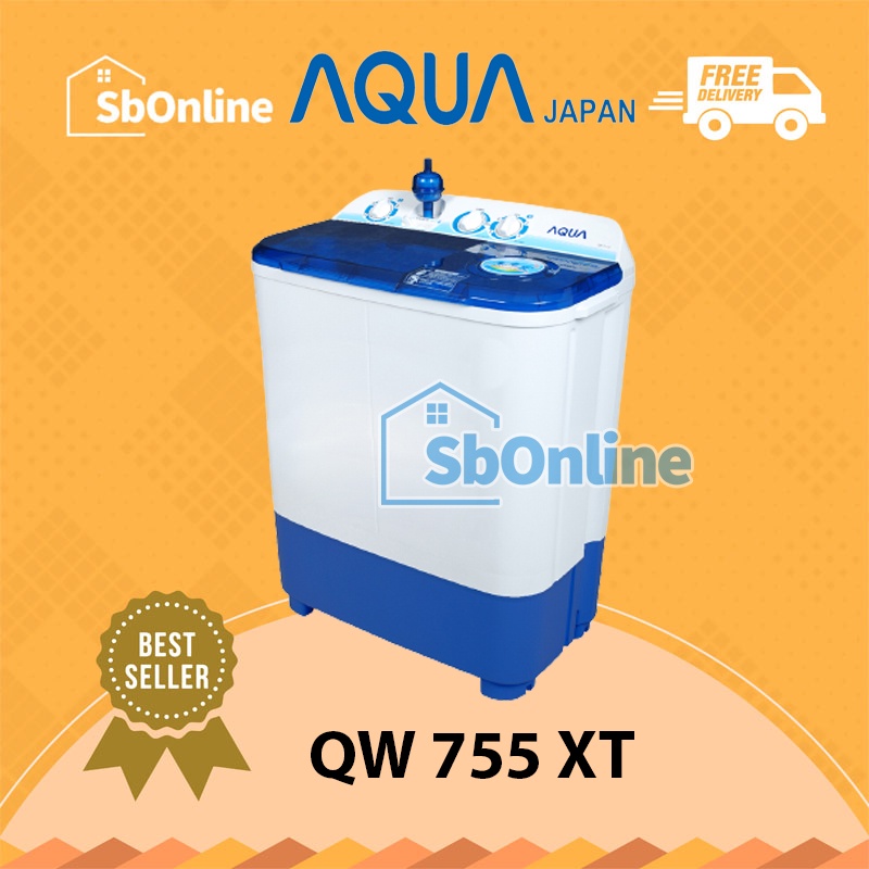 AQUA Mesin Cuci 2 Tabung 7 Kg - QW 755 XT