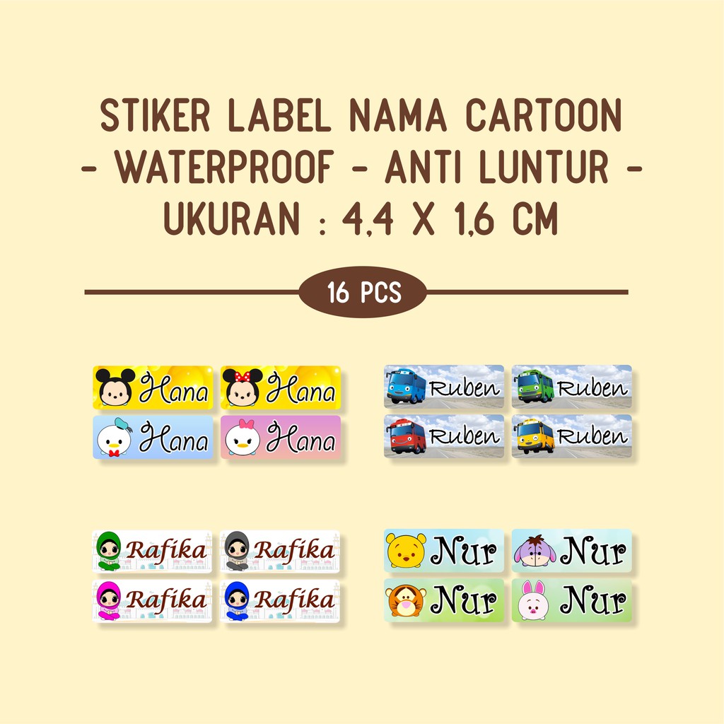 

Stiker Label Nama Cartoon Anti Air