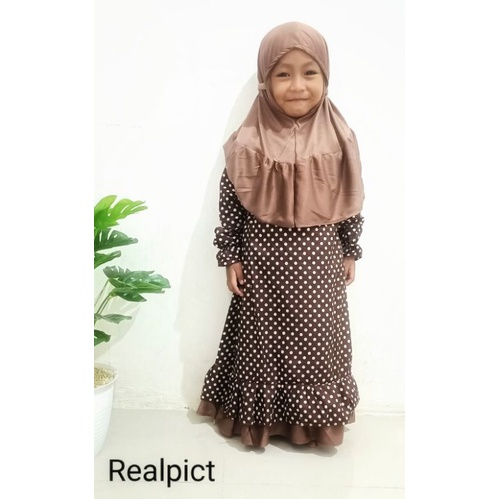 Murah Gamis anak perempuan dress katun busana muslim anak syari Gamis Elegan