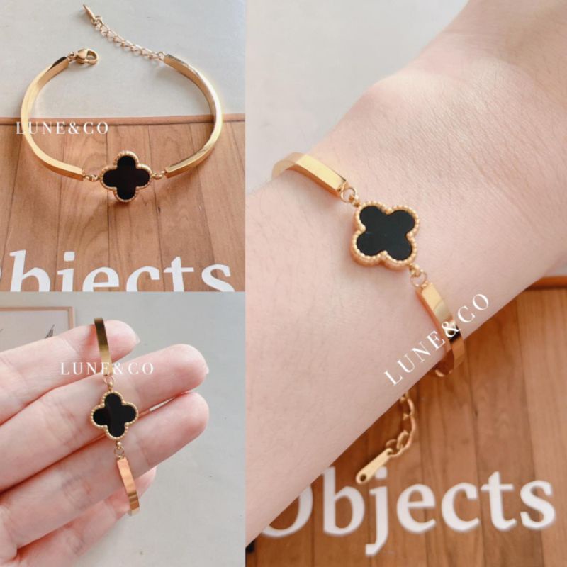 Gelang Clover Simple Impor Titanium RS191