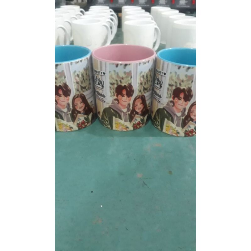 

Mug TwoTone Custom + Box Warna Pita + BubbleWrap